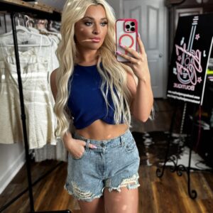Blue Jean shorts with stars